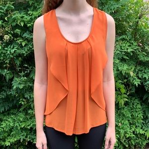 Orange Chiffon Tank